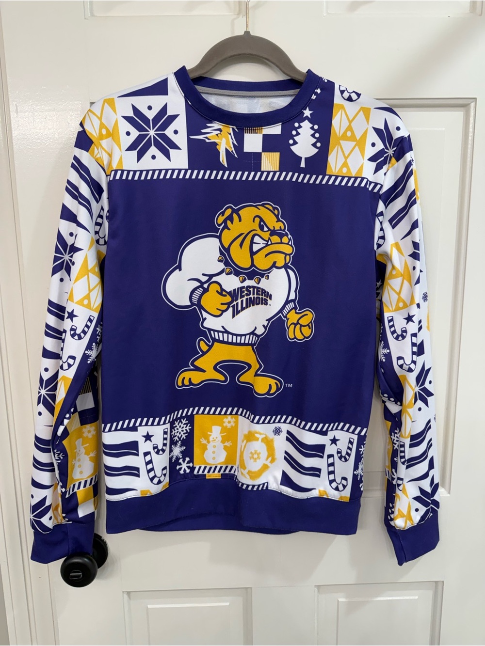 Western Illinois Purple & Gold Bulldogs Crewneck Sweater